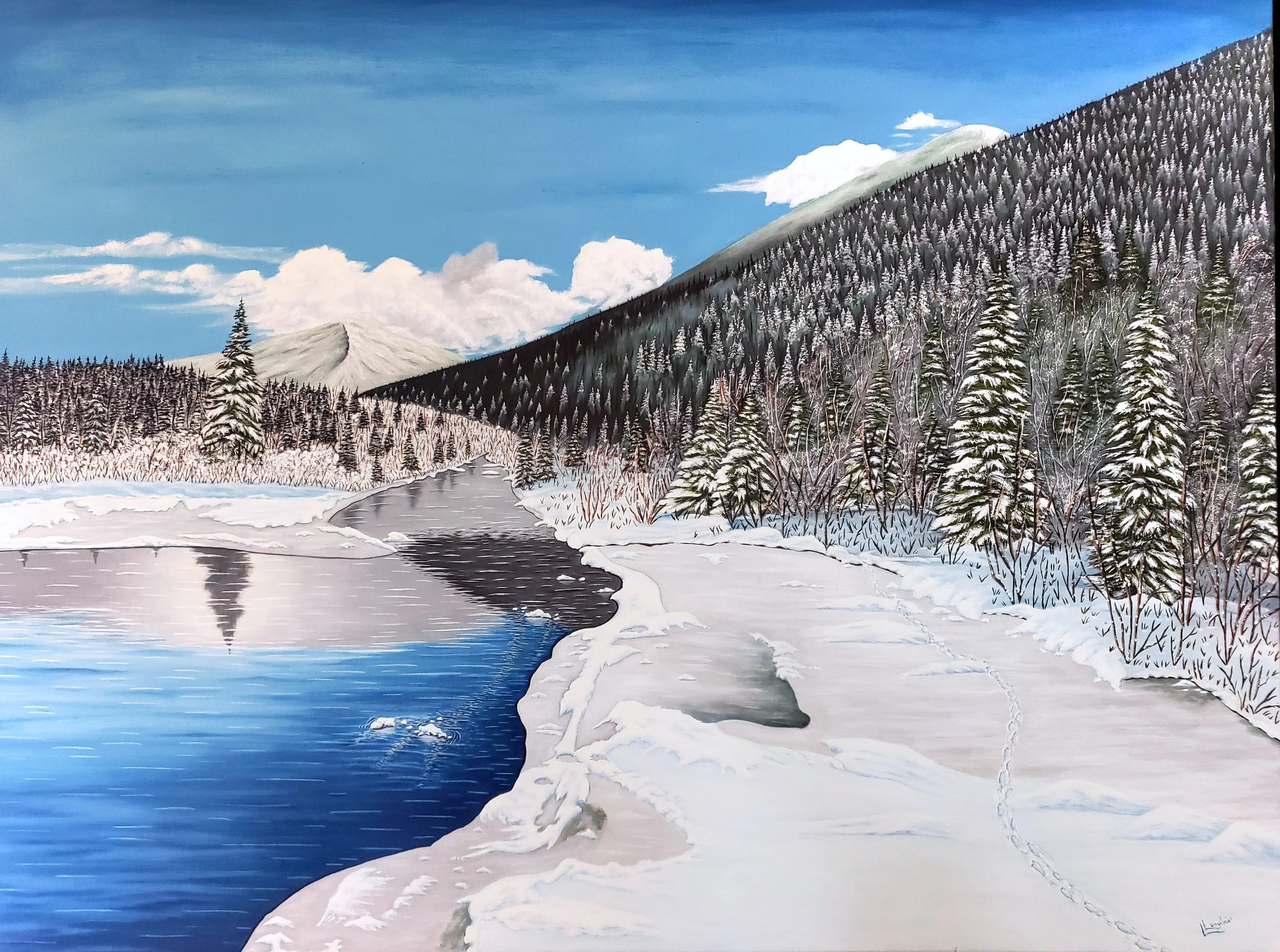 Froidure, huile sur toile de Lucie Langlois