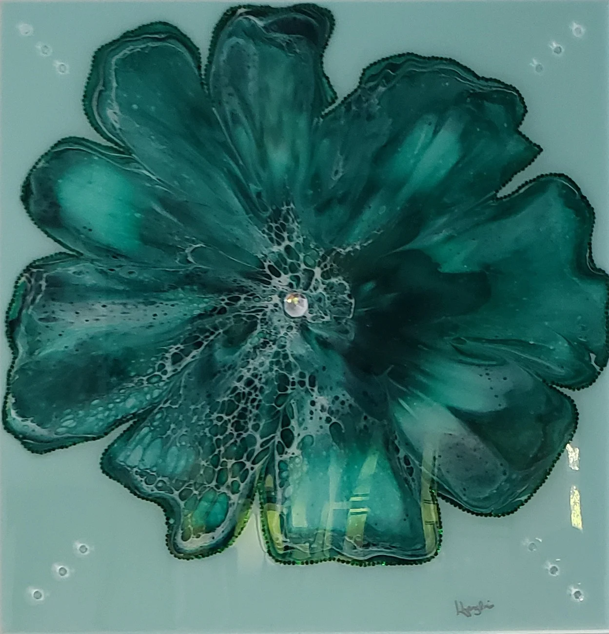 Espérance, acrylique coulée, résine de Lucie Langlois