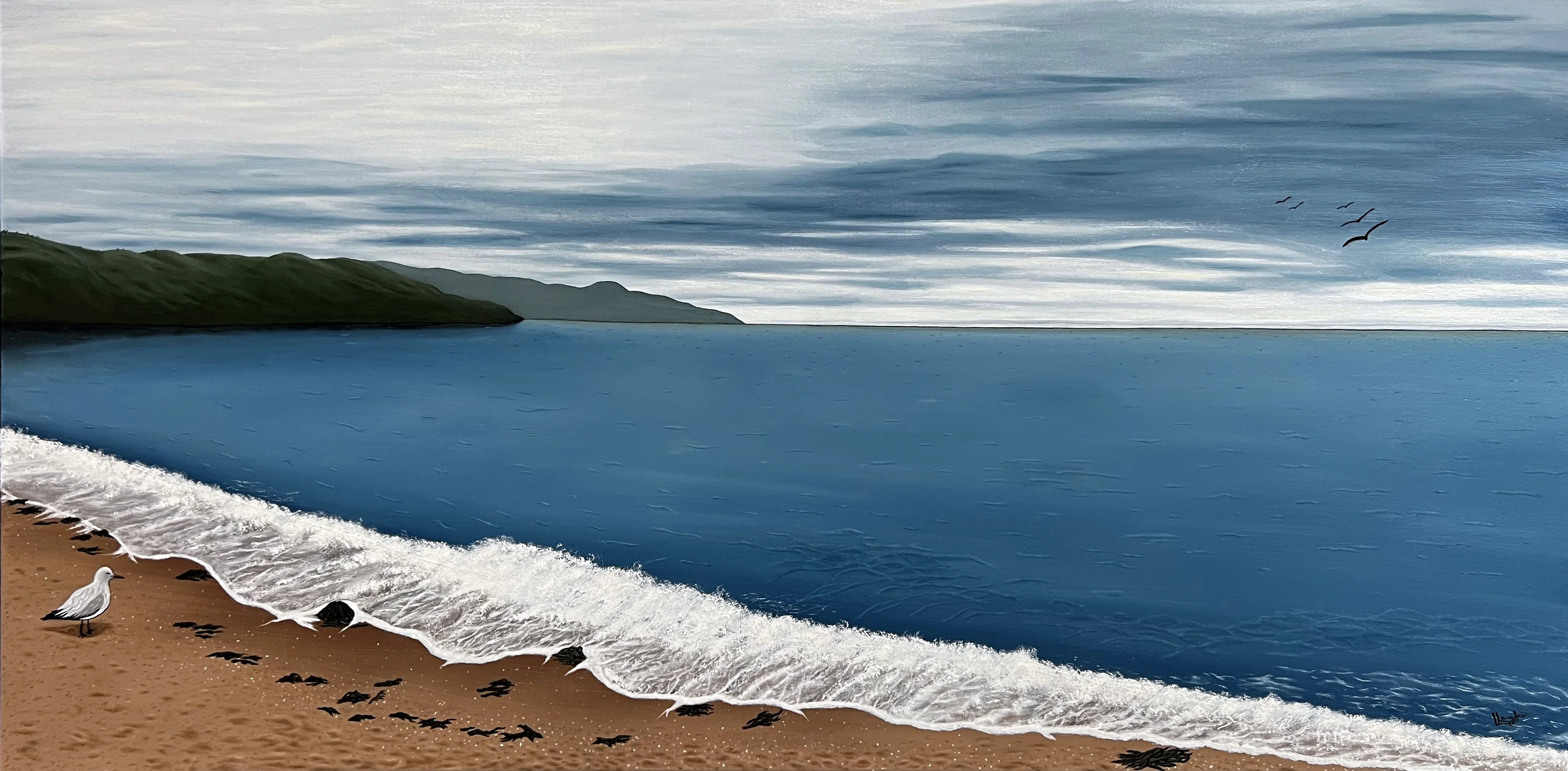Les Jumelles, huile sur toile de Lucie Langlois